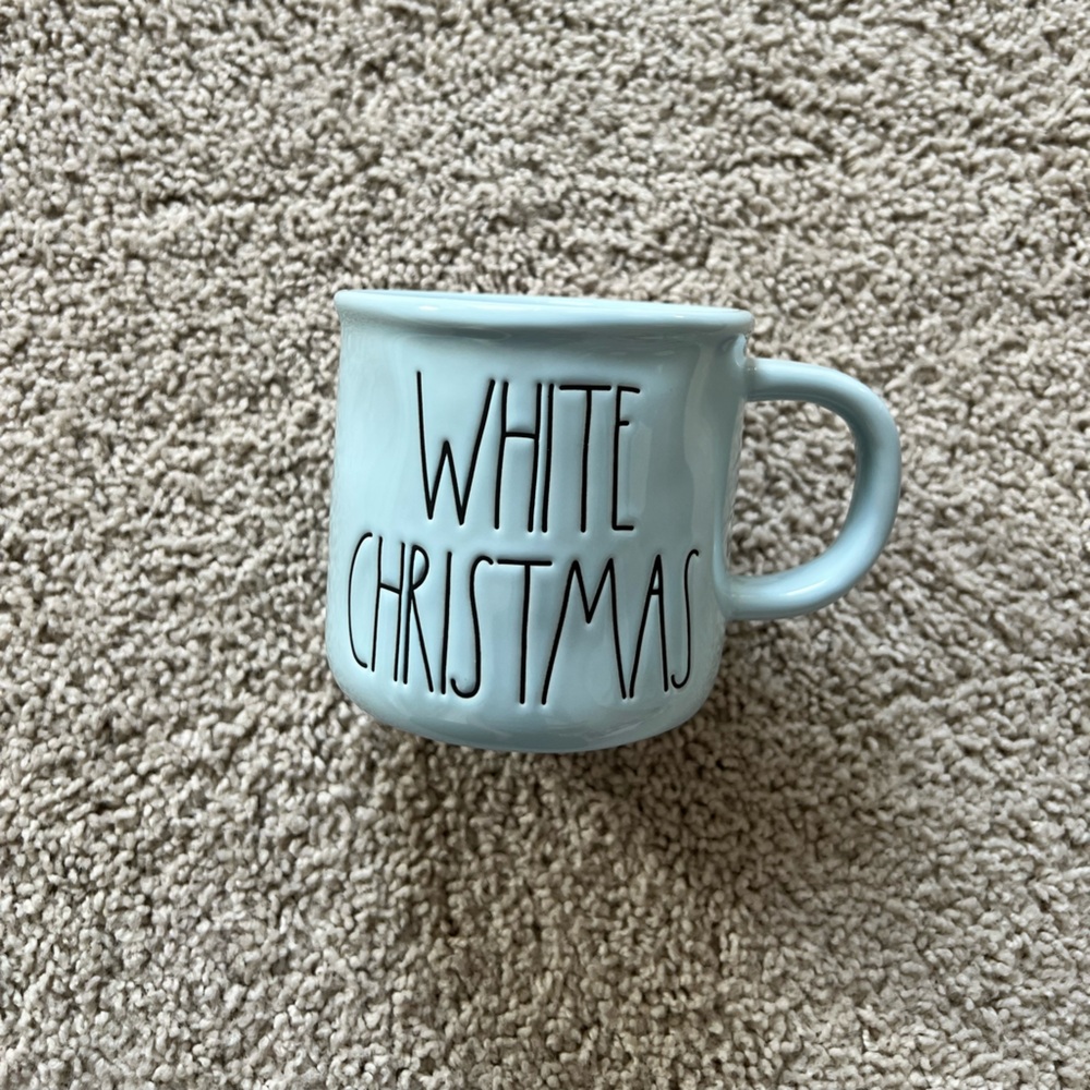 Rae Dunn Blue 'White Christmas' Mug